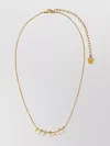 Versace Logo Chain Necklace Medusa Charm In Gold