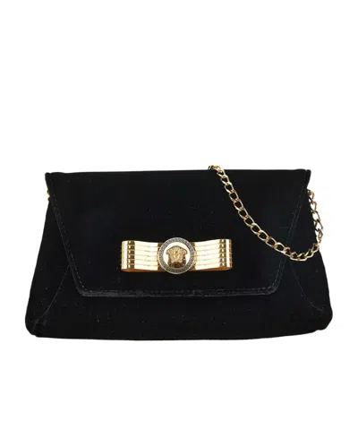 Versace Logo Clutch In White