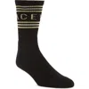 Versace Logo Cotton Blend Crew Socks