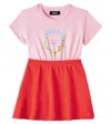 Versace Logo Cotton Jersey Dress In Multicoloured