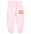 Versace Logo Cotton Jersey Sweatpants In Pink