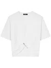 Versace Logo And Safety Pin Cotton T-shirt