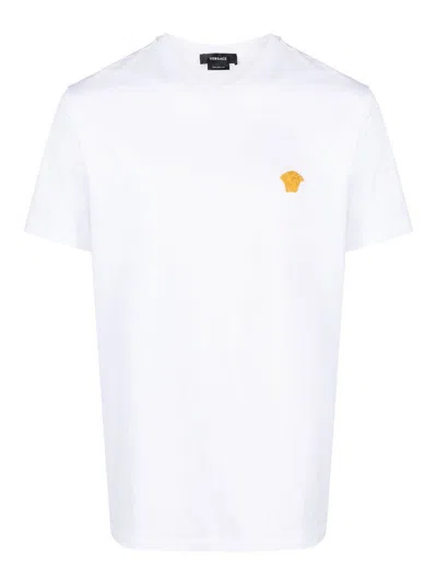 VERSACE LOGO COTTON T-SHIRT