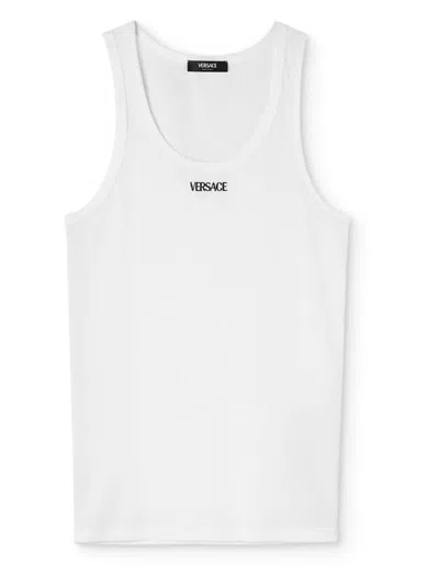 Versace Logo Cotton Tank Top