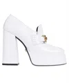 Versace Woman Loafers White Size 11 Calfskin