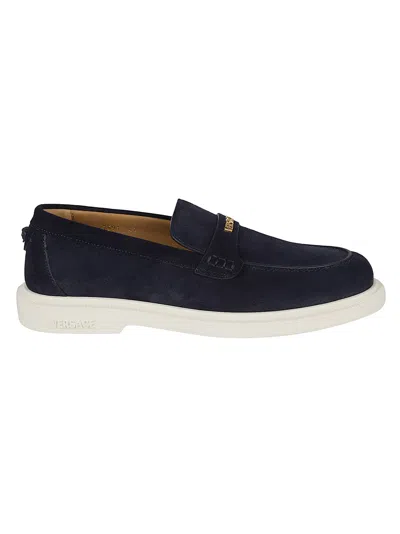 VERSACE LOGO DETAIL LOAFERS