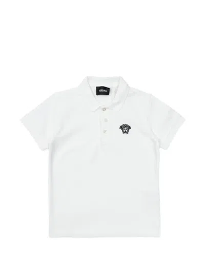 Versace Babies' Logo-detail Polo Shirt In Multi