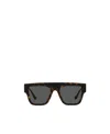 Versace Logo-detail Square-frame Sunglasses In Black