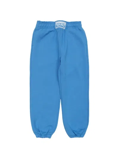 Versace Logo-detail Tracksuit Bottoms In Blue