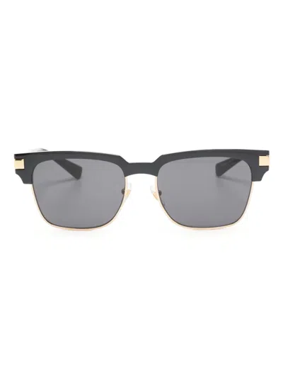 Versace Logo-somethin Square-frame Sunglasses In Black