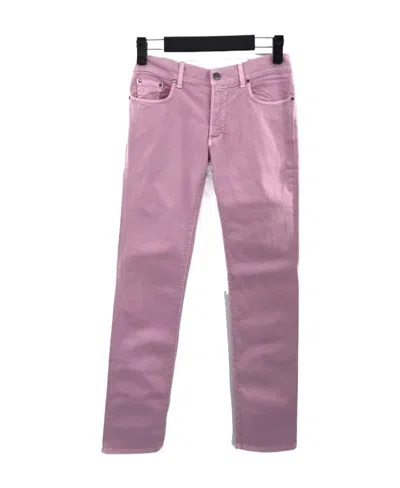 Versace Logo Details Jeans In Purple