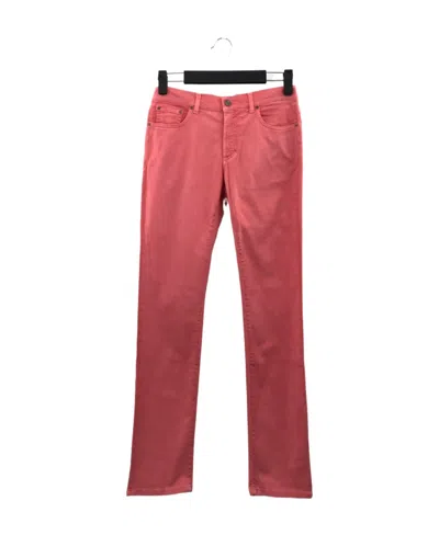 Versace Logo Details Jeans In Red