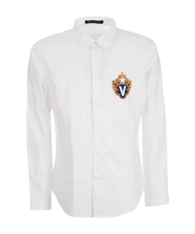 Versace Logo Details Shirt In White