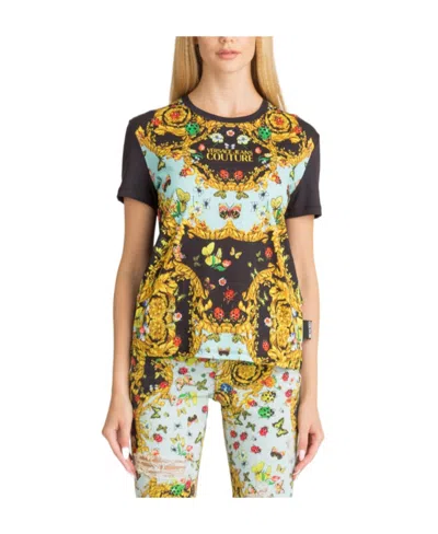Versace Logo Details T-shirt In Multicolor