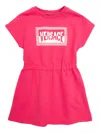 Versace Logo Dress In Pink