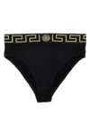 Versace Logo Elastic Briefs In Black