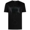 Versace Logo-embellished Cotton T-shirt In Black