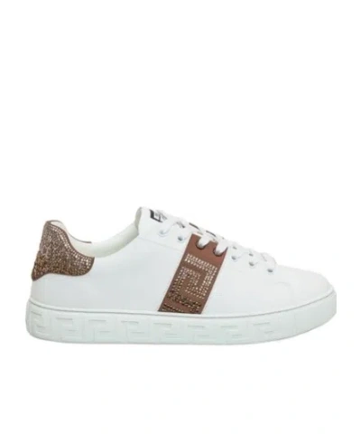 Versace Sneaker With Logo In White