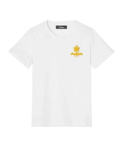 Versace Kids' Logo-embellished T-shirt In Multi