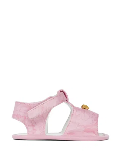 Versace Babies' Logo-embellishment Sandals In Multi