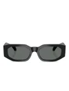 Versace Sonnenbrille Mit Logo-detail In Black