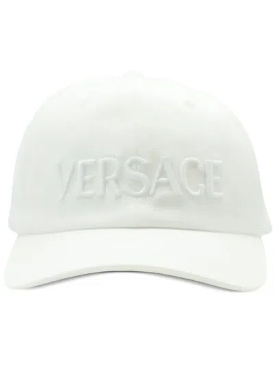 Versace Logo-embossed Baseball Cap In White