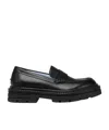 Versace Smooth Leather Adriano Loafers In In Black