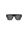 Versace Logo-embossed Square-frame Sunglasses In Gray