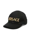 Versace Black Twill Baseball Cap In Black