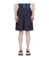 Versace Logo-embroidered Bermuda Shorts In Black