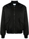 Versace Logo-embroidered Bomber Jacket In Black