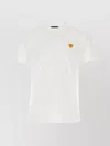 Versace White Crewneck T-shirt With Medusa Embroidery On The Front In White