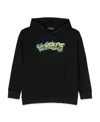 Versace Logo-embroidered Cotton Hoodie In Black