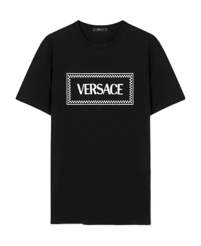 VERSACE VERSACE LOGO PRINTED CREWNECK T-SHIRT