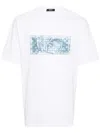 Versace Logo-embroidered Cotton T-shirt In White