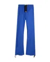 Versace Logo-embroidered Drawstring Trousers In Blue