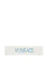 Versace Logo-embroidered Headband In Neutral