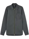 Versace Jacke Mit Logo-stickerei In Grau