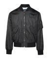 Versace Black Nylon Bomber Jacket In Black