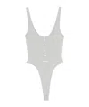 Versace Button-front Cotton Body In White