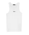Versace White Logo Tank Top In White