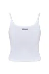 Versace Logo-embroidered Ribbed Top