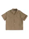 Versace Logo-embroidered Shirt In Nude