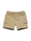 Versace Logo-embroidered Shorts In Neutrals