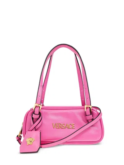 Versace Logo-embroidered Shoulder Bag