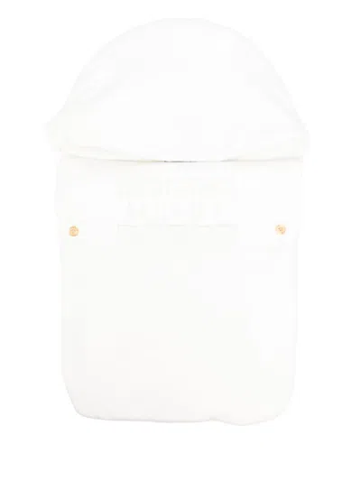 Versace Logo-embroidered Sleep Bag In White