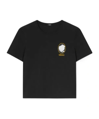 Versace Logo-embroidered T-shirt