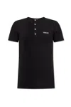 Versace Embroidered Logo Under Shirt In Black