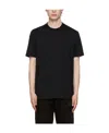 Versace Logo-embroidered Cotton-jersey T-shirt In Black