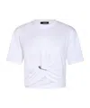 Versace Logo And Safety Pin Cotton T-shirt In White